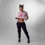 Cropped Oversized Conforto Beast Mode Beauty SB Skull Rosa