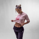 Cropped Oversized Conforto Beast Mode Beauty SB Skull Rosa
