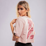 Cropped Oversized Conforto Beast Mode Collab Ray Milet Pink