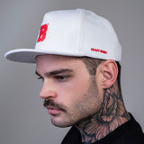 Boné Snapback Aba Reta Beast Mode Gringo Branco