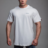 Camiseta T-Shirt Oversized Conforto Beast Mode Arnld Bright Off-White