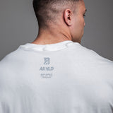 Camiseta T-Shirt Oversized Conforto Beast Mode Arnld Bright Off-White