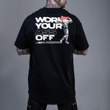Camiseta T-Shirt Oversized Conforto Beast Mode Arnld Work Ass Preta